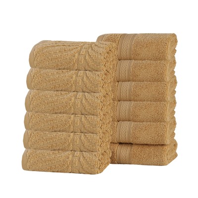 Cotton Chevron Face Towel/Washcloth Set, Zero Twist, Quick Dry, Small Facial ...