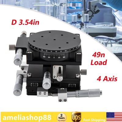 4 Axis XYZR Manual Linear Stage Trimming Platform Bearing Tuning Sliding Table