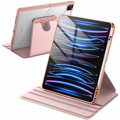 JETech Rotating Case for iPad Pro 12.9-Inch 2022/2021/2020/2018, Auto Wake/Sleep