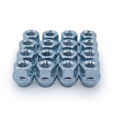 Fits FORD M12 x 1.5 19mm Hex Open Alloy & Steel Wheel Nuts Taper Silver X16