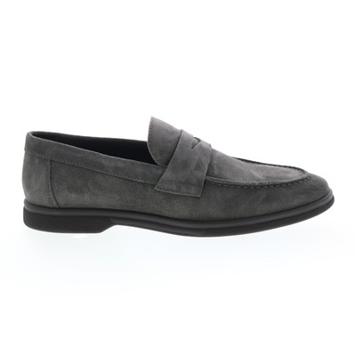 

Мужские серые замшевые лоферы и слипоны Bruno Magli Forteza MB1FTZF1 Penny Shoes 9.5, Серый, Bruno Magli Forteza