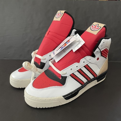 adidas RIVALRY HI 265mm ホワイト/レッド　箱付き adidas RIVALRY HI 265mm ホワイト/レッド 箱付き - メルカリ