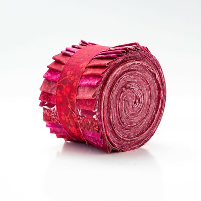 18-pc It's All Red Jelly Roll 2.5'' pre-cut 100% cotton fabric quilting strips