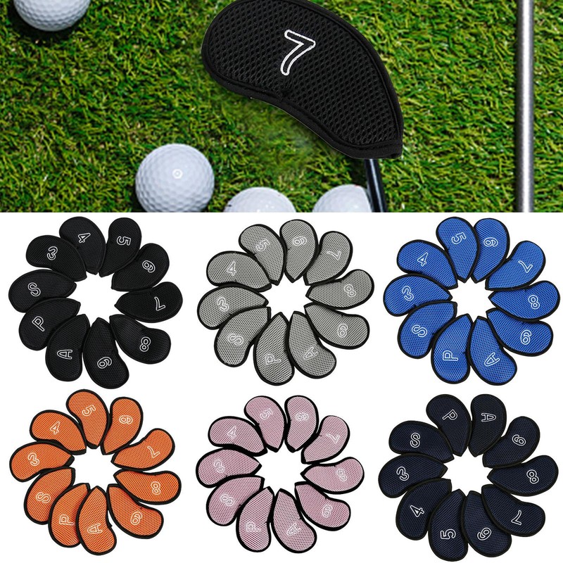 10X Golf Head Covers Club Iron Protector Headcover Golf Acce