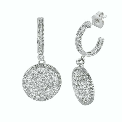 Pre-owned Morris 2.20 Carat Diamond Earrings Si 14k White Gold