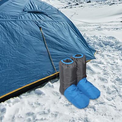 Down Booties Winter Shoes Foot Socks Sleeping Slippers for Camping Tent