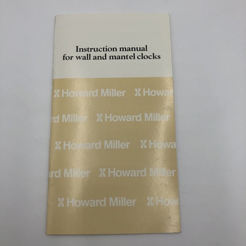 Vtg Howard Miller Instruction Manual For Wall & Mantel Clocks English