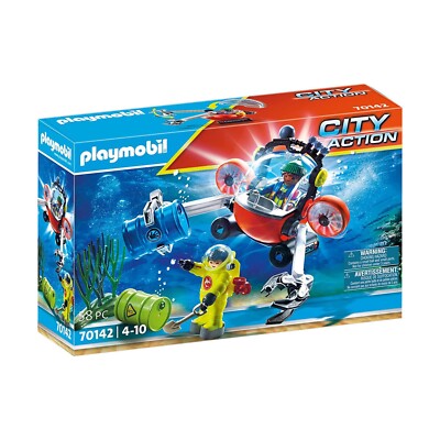 Экологическая экспедиция Playmobil City Action с набором для создания команды дайверов 70142