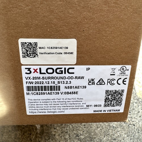3x Logic Ip Camera Vx-20M-Surround-od-raw. Brand New In Box. Free Shipping.