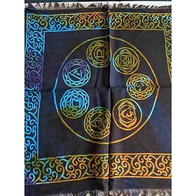 Chakra Symbol Tie Dye Altar Cloth - Cotton, 18