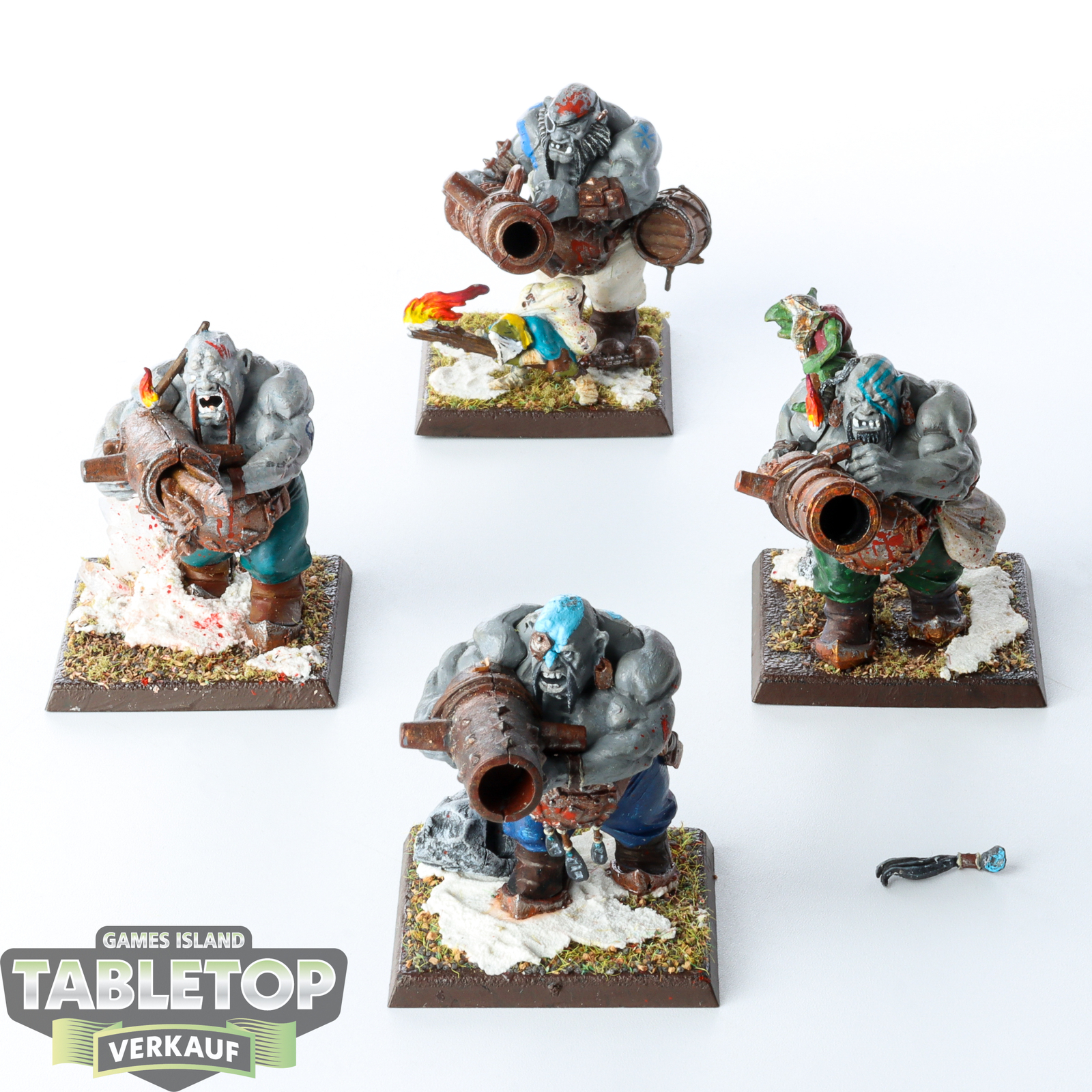 Ogre Kingdoms - 4 x Leadbelchers - bemalt
