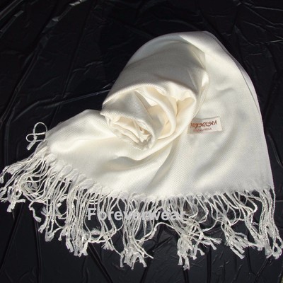 NEW Women Solid 100Pashmina Wrap Stole Cashmere ShawlScarf Soft Cream 505