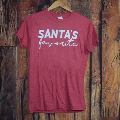 Gildan Soft Style Women's Sz S ''Santa's Favorite'' T-Shirt