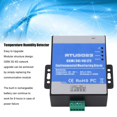 RTU5023 GSM 3G 4G LTE Environment Alarm 0 36V Temperature Humidity Power Off Det