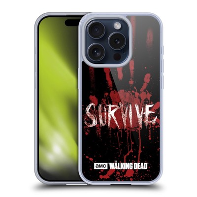 THE WALKING DEAD TYPOGRAPHY GEL CASE COMPATIBLE WITH APPLE iPHONE PHONES/MAGSAFE