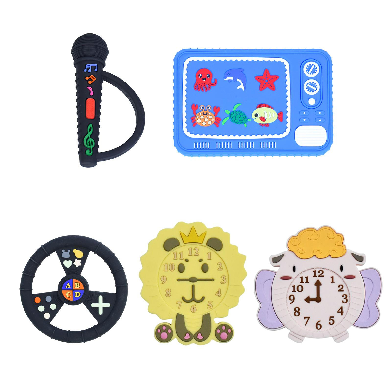 Toddler Teether Remote Silicone Remote Teether Remote Control Teether Toy