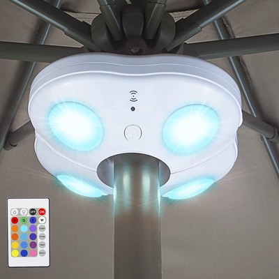 Patio Umbrella Lights Outdoor Umbrella Pole Light Battery Operated Cordless 1...