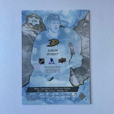 2021 Upper Deck Ice #174 Simon Benoit RC Ice Premieres 0510/1299