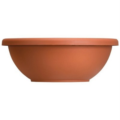 Akro Mills Garden Bowl with Removable Drain Plugs, Clay Color, 14 In