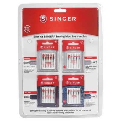 Singer Best-Of Nähmaschinen Nadel-Set (4 Blister/ 25 Nadeln) Singer Nähmaschine