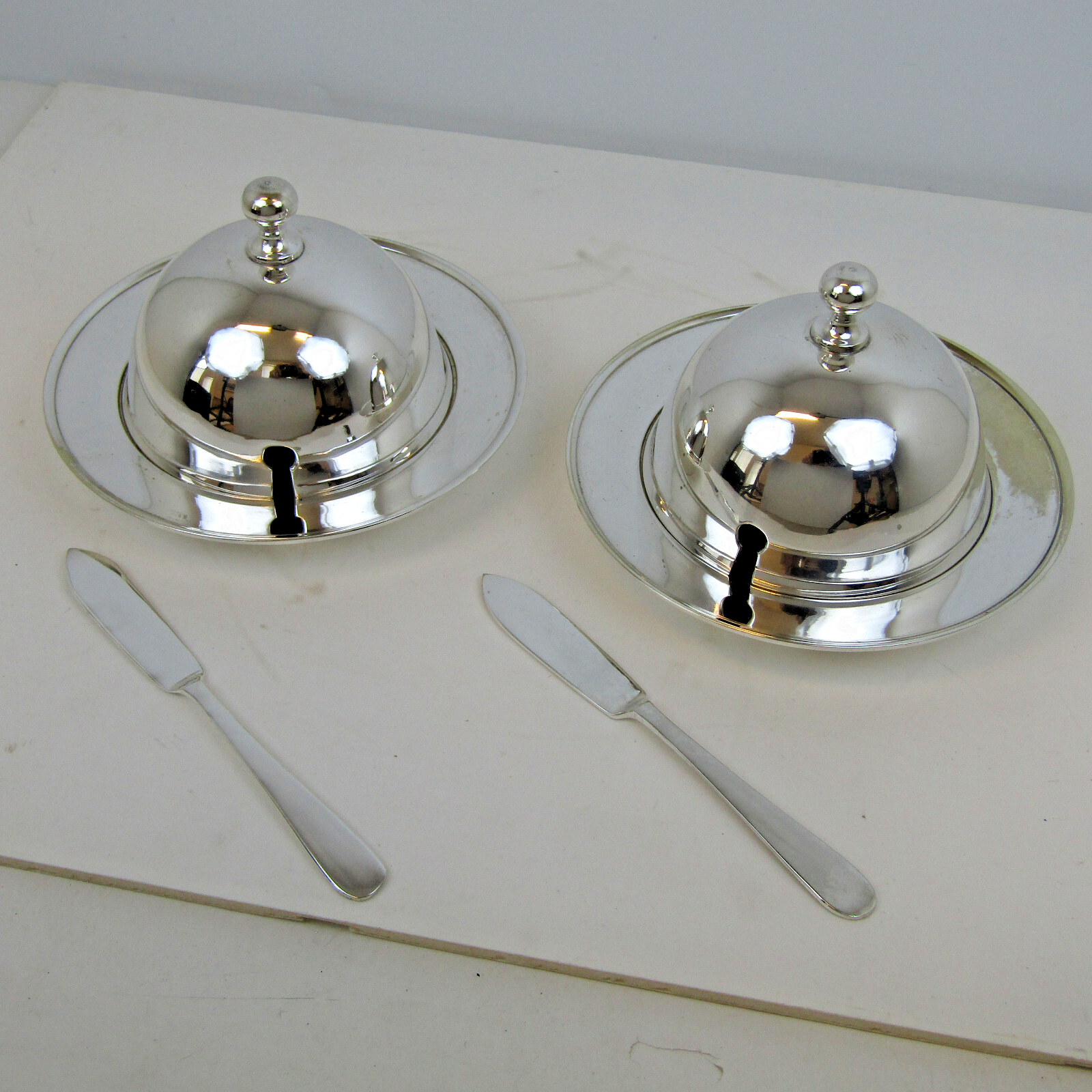 Vintage Silver Plate Coquillor Butter Curler Press Dish Set