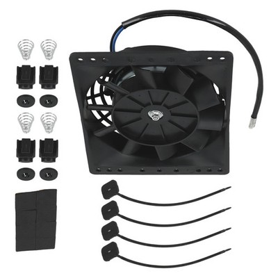 6'' Slim Push Pull Cooling Fan Radiator Mount Set Universal Black 12V 80W
