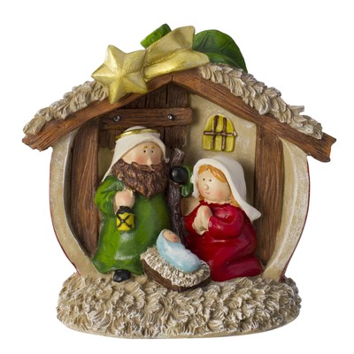 Northlight Brown Polyresin Nativity Scene, 7.5'' x 7''