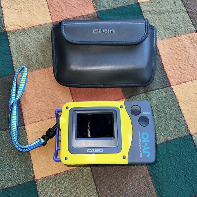 Casio JY-10 Mini Pocket LCD Color TV Television - Clean Working W/Soft Pouch