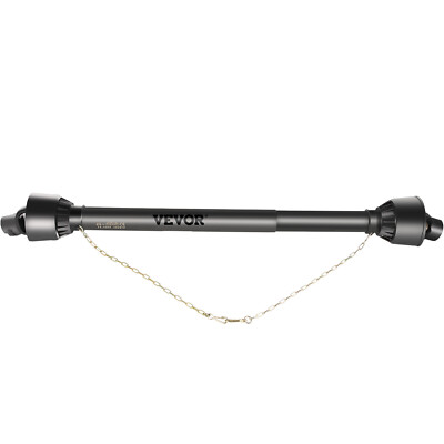 VEVOR PTO Shaft PTO Driveshaft for Tractor 1-3/8'' Spline/Round Ends 39-55'' Black