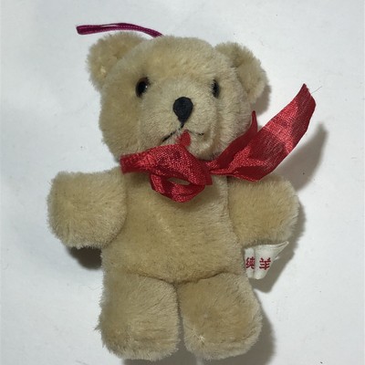 Vintage BLONDE BEAR Shanghai Doll Factory Miniature Pure Wool Ornament