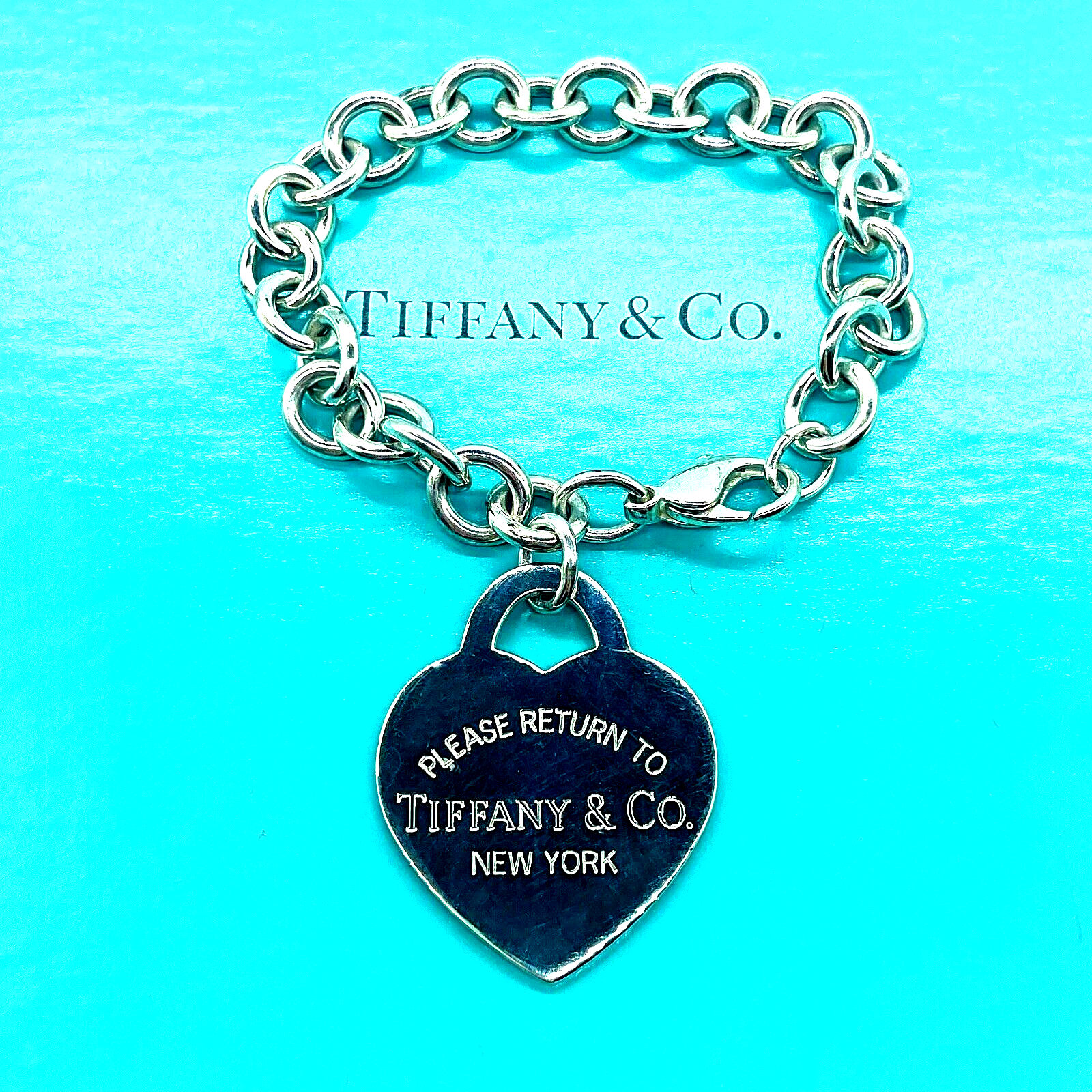 アクセサリー tiffany&co return to heart bracelet 925 Tiffany and Co Hearts Dangle Bracelet Bangle Link Silver