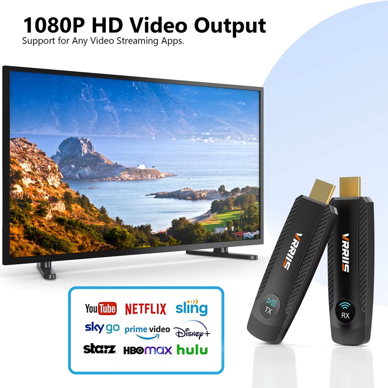 Wireless HDMI Video Transmitter and Receiver Extender Kit 100M TV Stick Adapter