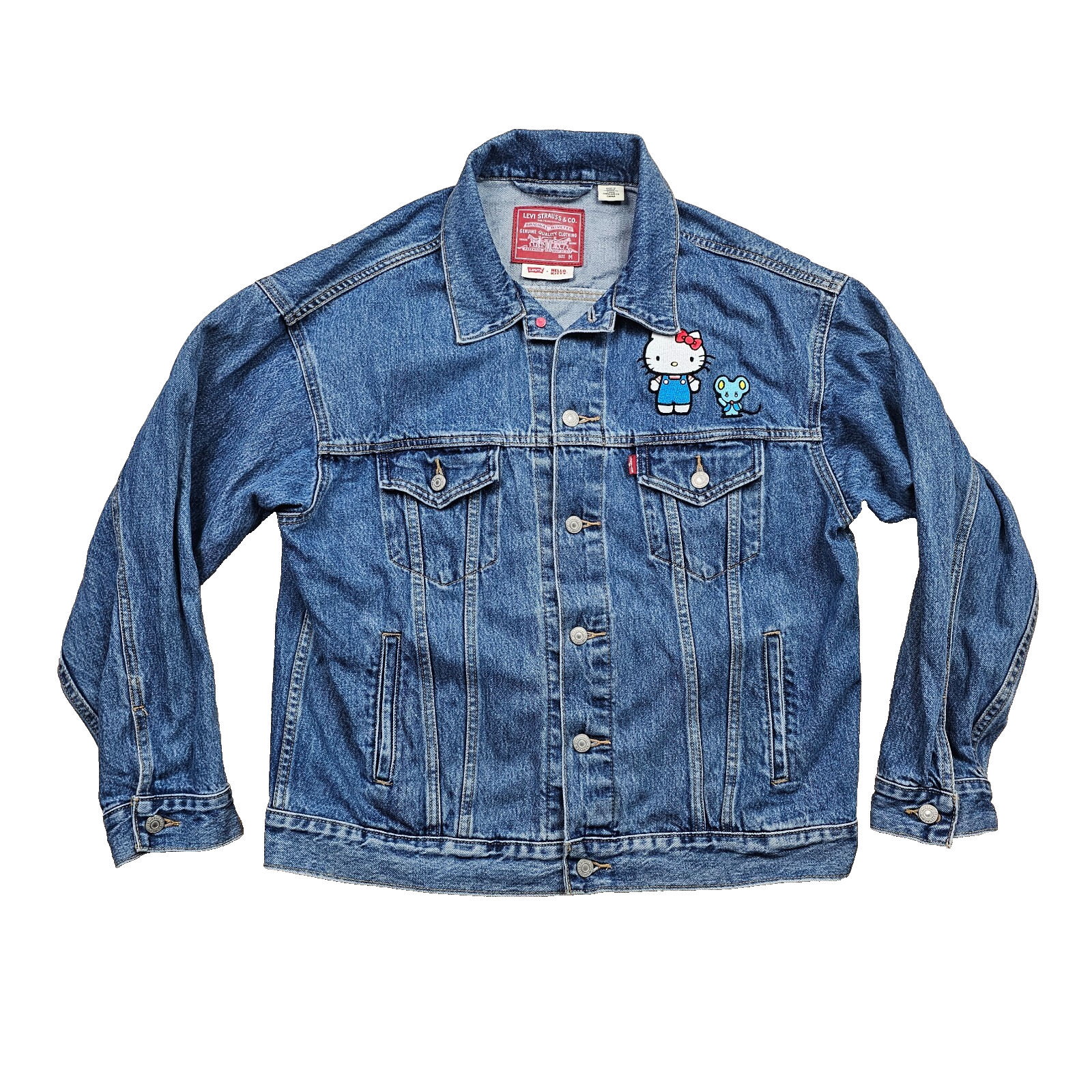 LEVI’S® × HELLO KITTY コラボ デニムジャケット M Levi's X Hello Kitty Collab Ex-Boyfriend Trucker Jacket