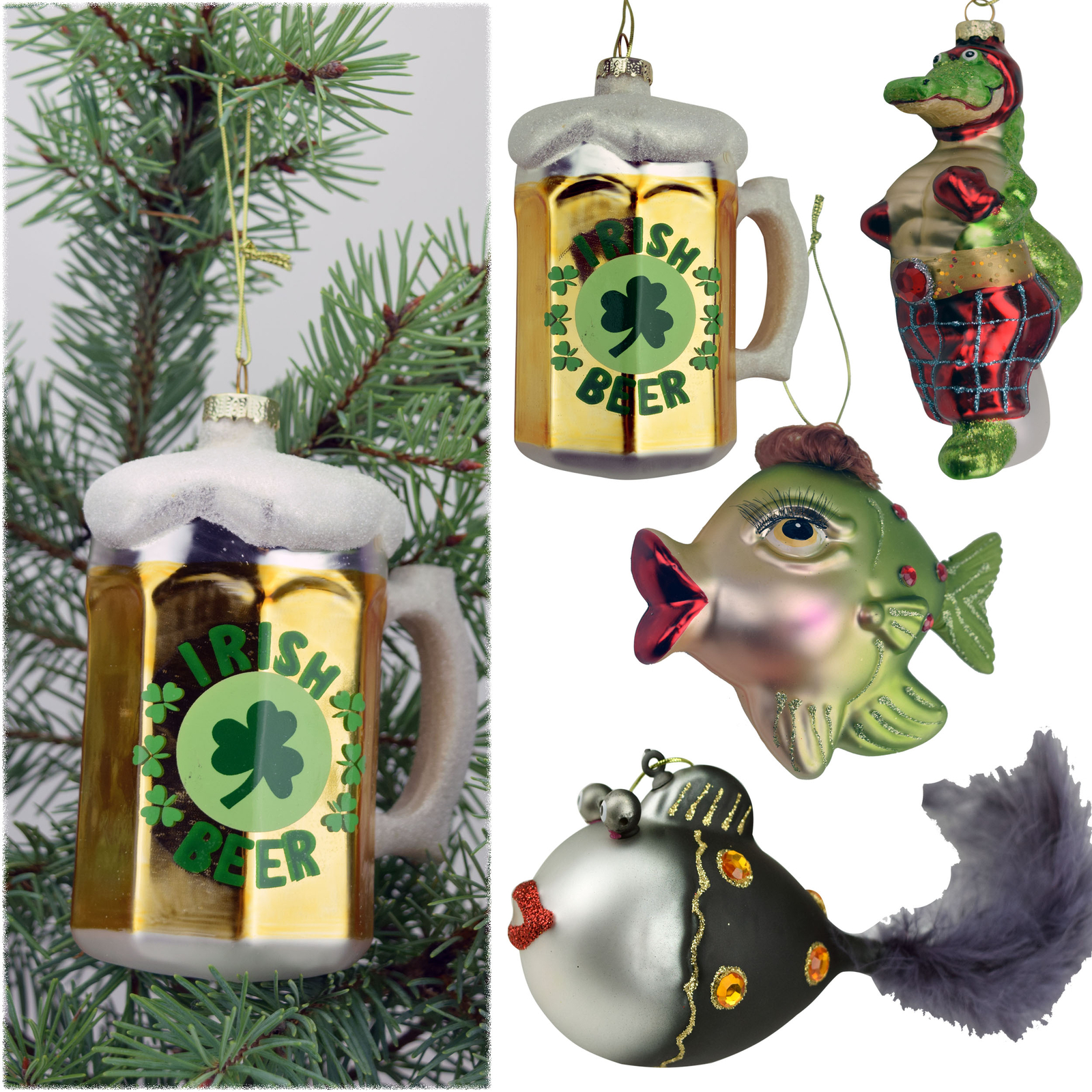 SIKORA Matcha Tee Latte Weihnachtskugel - Besonderer Christbaumschmuck