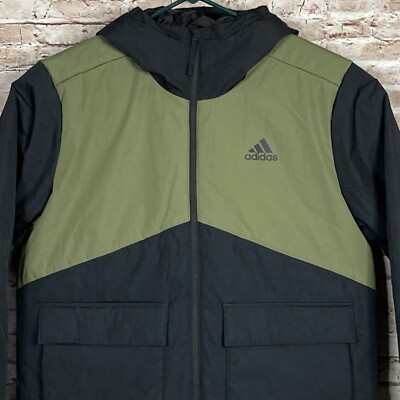 Adidas Outdoors BSC Sturdy Hooded Jacket Mens Large Puffer Coat Ski Snowboard
