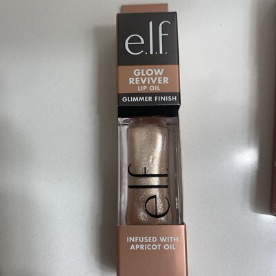 Elf Glow Reviver Lip Oil Glimmer CRYSTALS BALLER .  Brand new Release