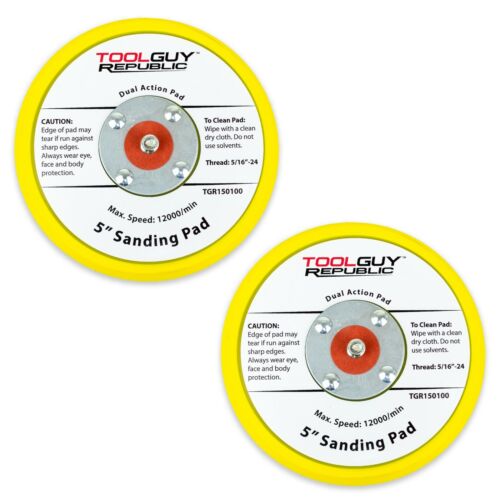 TGR 5" PSA Vinyl Low Profile Random Orbital Sanding Backup Pad (2 Pack)