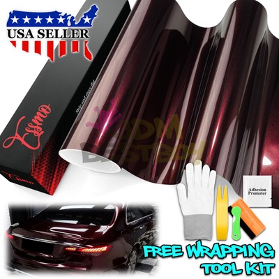 ESSMO PET Super Gloss Metallic Rose Black Vehicle Vinyl Wrap Decal Like Paint