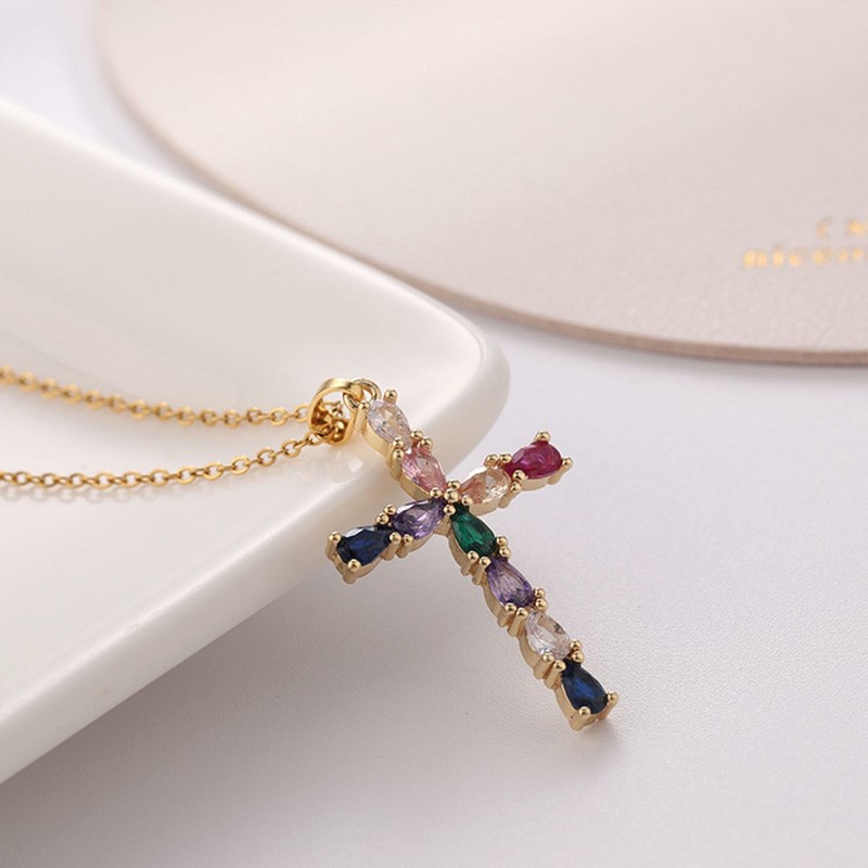 16K Gold Plated Cross Necklace Cross 
