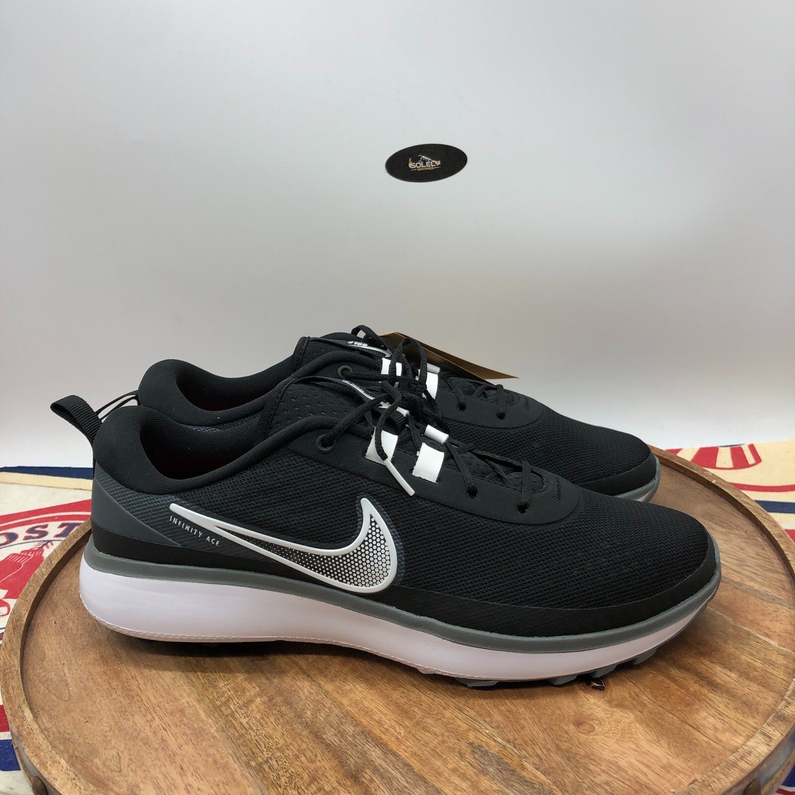 Nike Infinity Ace Black White Spikeless Golf Shoe DX0024-010