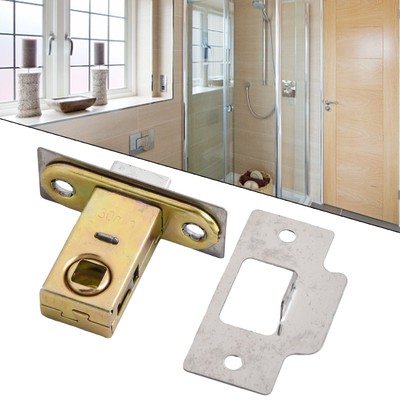 1 Pack Mortice Door Tubular Latch Internal Bolt Facility Sprung Catch Flat Fork