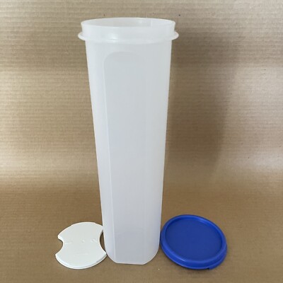 Tupperware Modular Mates Round #5 Container with Spaghetti Insert, Blue Seal