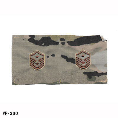 PAIR USAF OCP Patches Master Sergeant with Diamond MSGT E-7 ~ NOS Vanguard USA