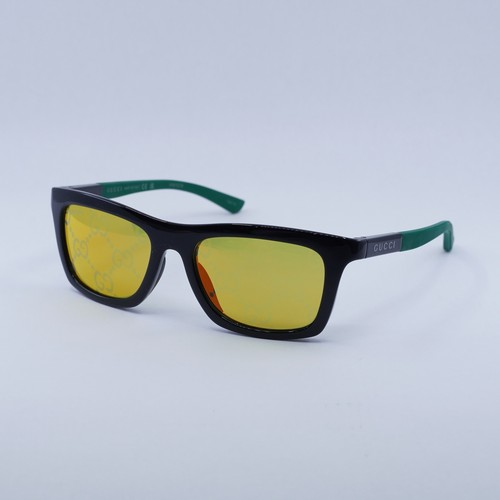 GUCCI サングラス GG1735S Gucci GG1735S 005 Black with Green/Yellow with Logo Orange