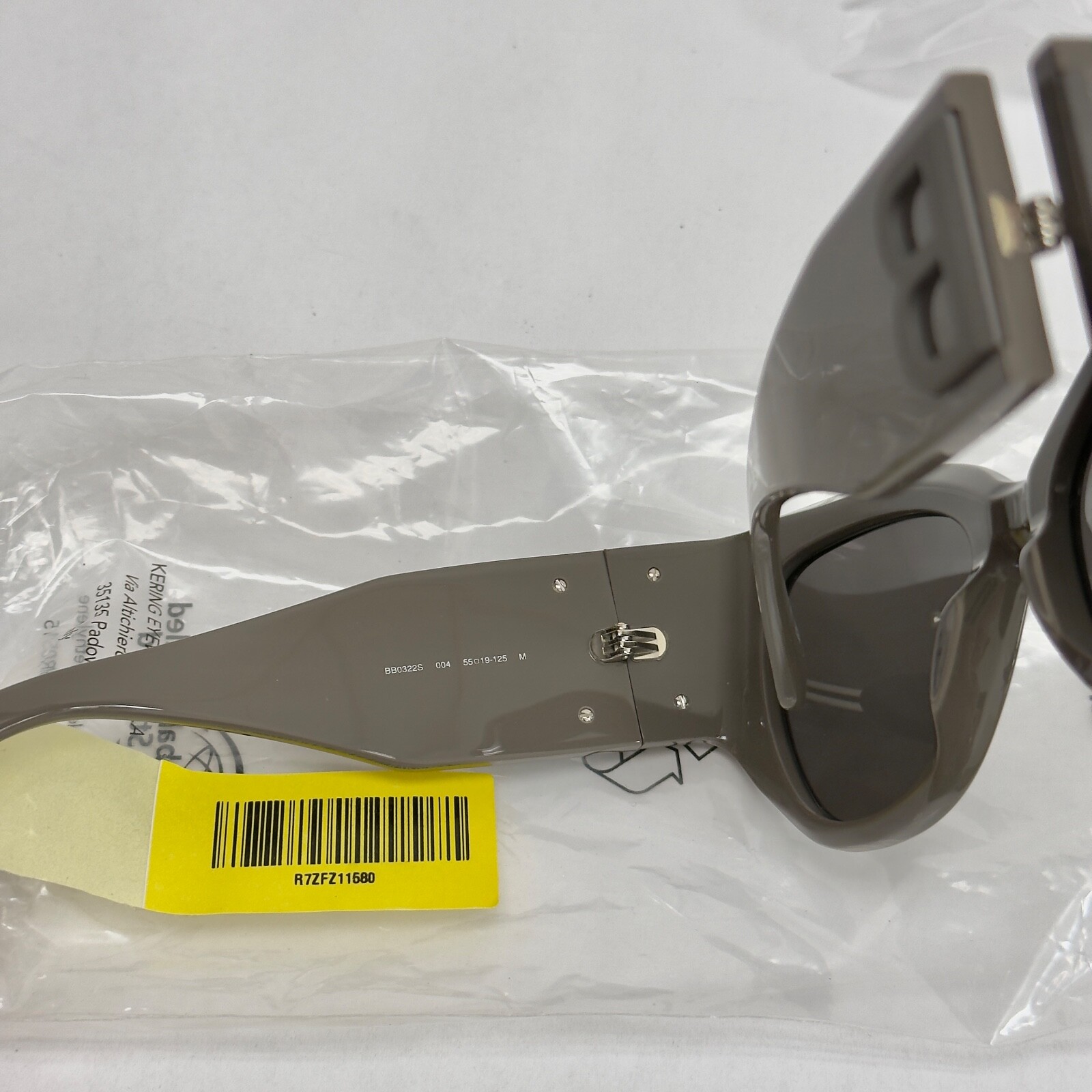 Pre-owned Balenciaga Bossy Cat 0322 Brown Fashion Geometric Unisex Sunglass Bb0322s 004 In Gray