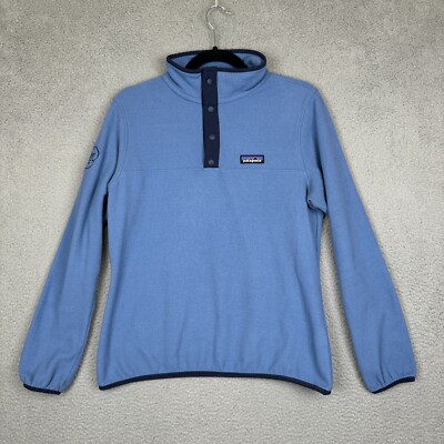 Patagonia Pullover Womens Medium Blue Micro D Snap T Outdoor Hiking Camping