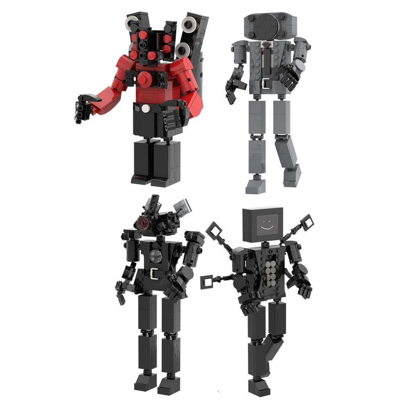Skibidi Toilet Man Toy Building Blocks Collectible Speakerman Titan TV Man Toys