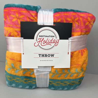 Destination Holiday Throw Blanket 50'' x 60'' (127 x 152 CM) So Soft!