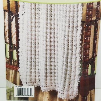 Herrschners Baby Shells Afghan Cream Blanket Throw Crochet Kit 27'' X 33''
