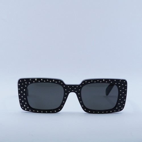 Pre-owned Celine Cl4213is 01a Shiny Black/smoke 51-21-140 Sunglasses Authentic In Gray
